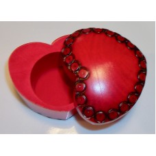 Heart Shaped Ring Box Hand Crafted Wood Small Jewelry Box   302272374307